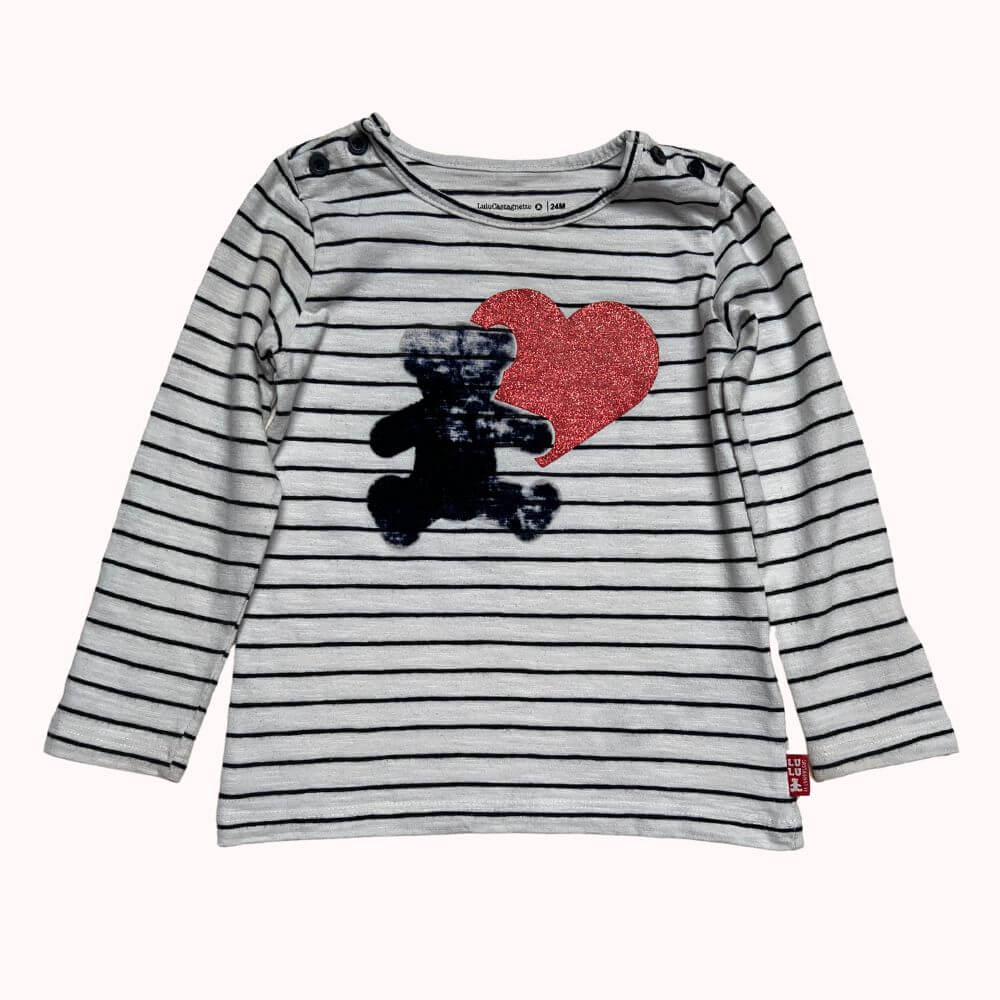TEE-SHIRT MANCHES LONGUES A RAYURES - LULU CASTAGNETTE- 24 MOIS