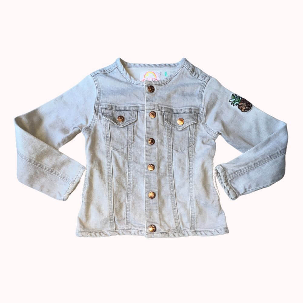 VESTE EN JEAN FILLE "HAPPY DAY" 5 ANS