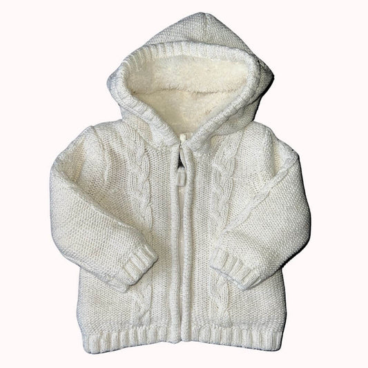 GILET BEIGE DOUBLURE FAUSSE FOURRURE -ORCHESTRA- 6 MOIS