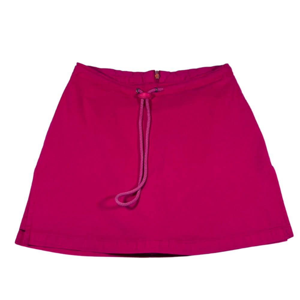 Jupe rouge avec cordon de serrage, fermeture dans le dos