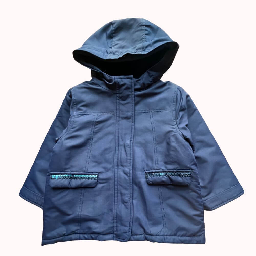 MANTEAU BLEU MARINE -DPAM- 4 ANS