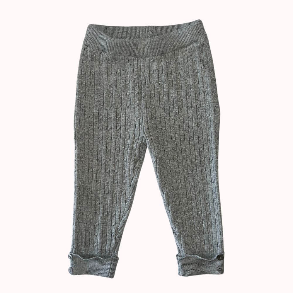 PANTALON GRIS EN TRICOT -MOTS D'ENFANTS- 18 MOIS