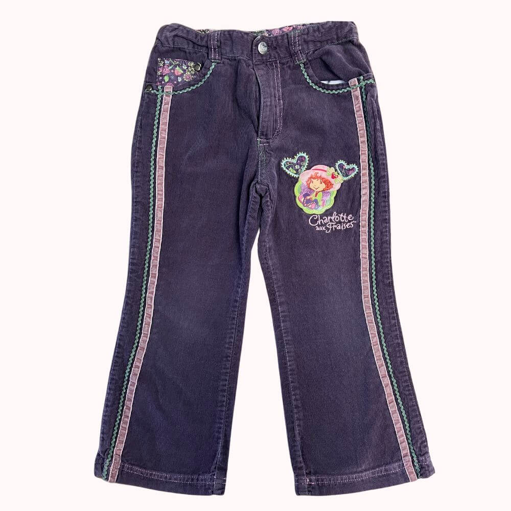 PANTALON MAUVE -CHARLOTTE AUX FRAISES- 4 ANS