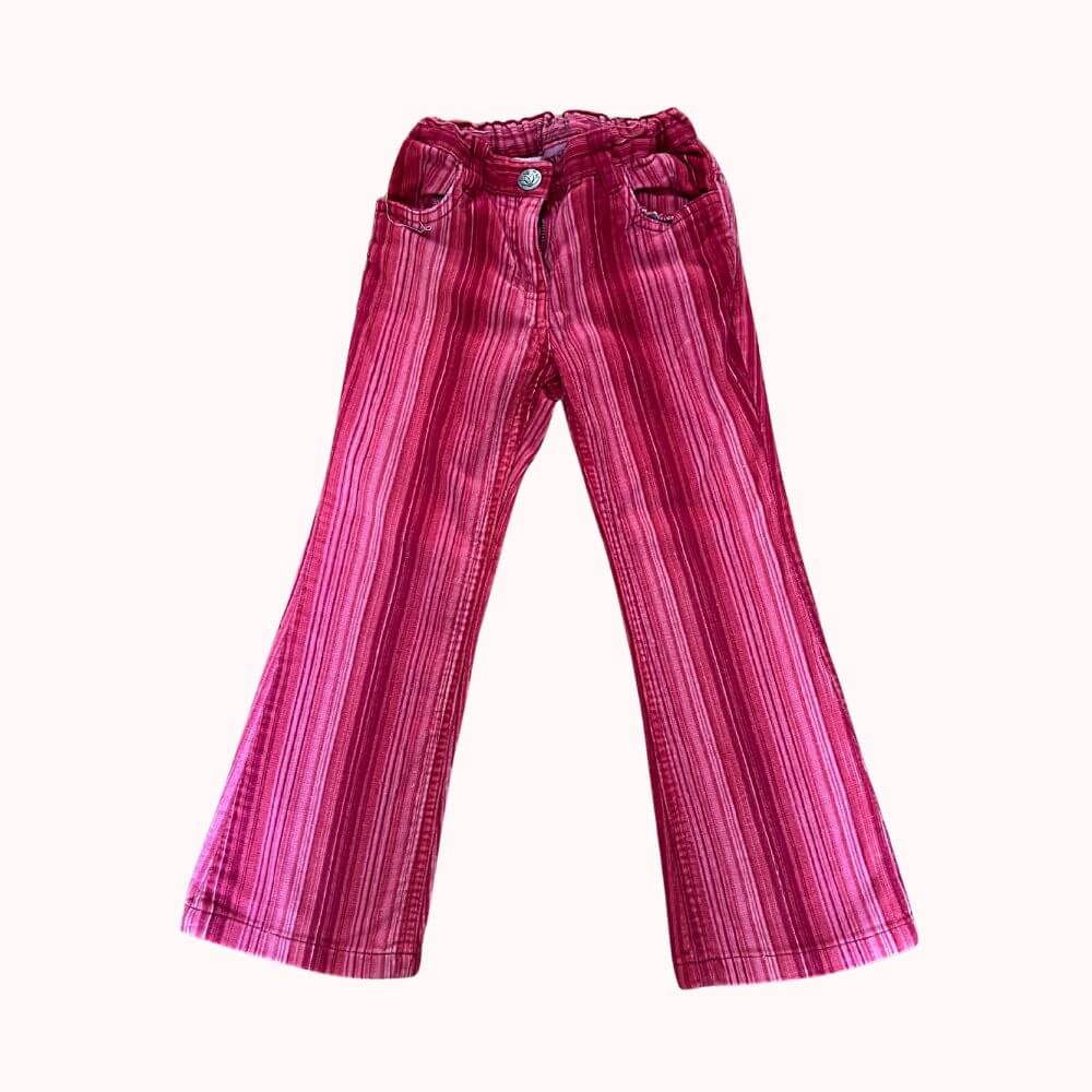 PANTALON ROSE PATTES D'ELEPHANT 4 ANS