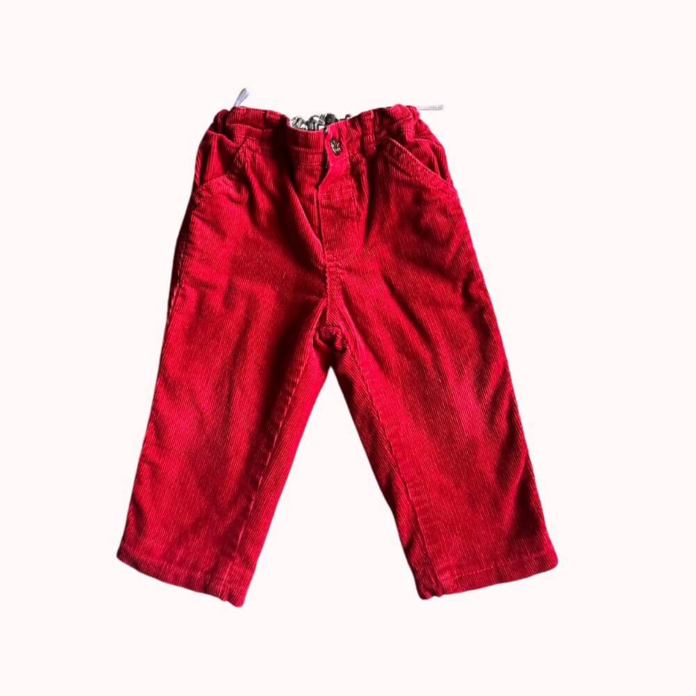 PANTALON VELOURS ROUGE C&A 12 MOIS