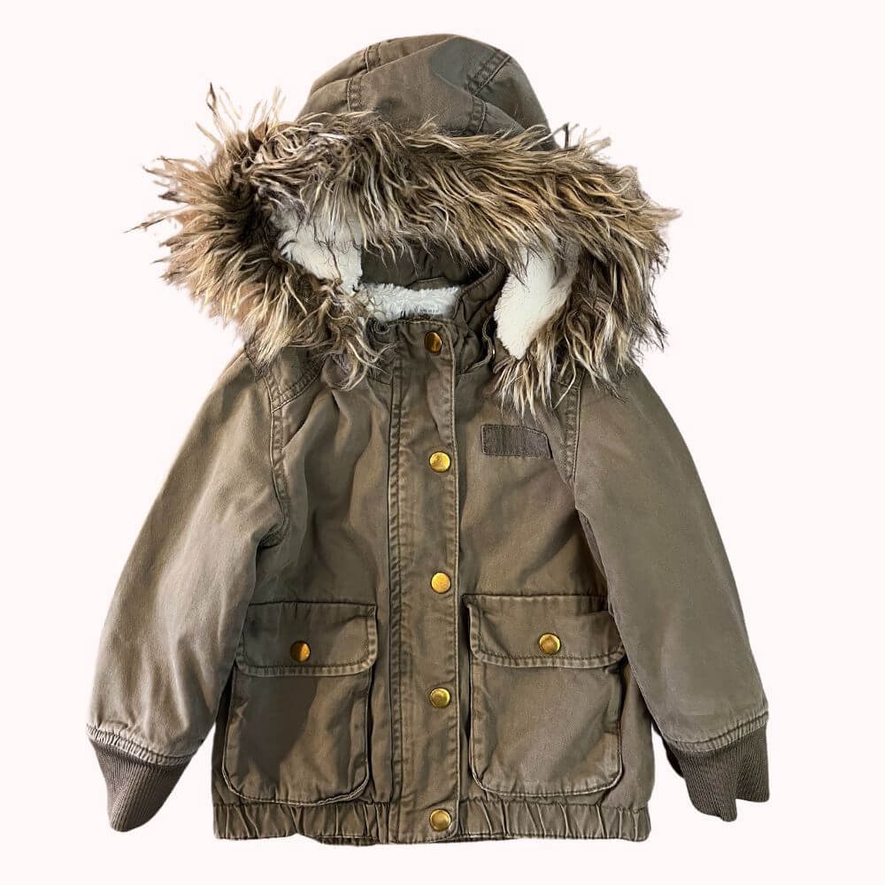 PARKA KAKI DOUBLEE -H&M- 2-3 ANS