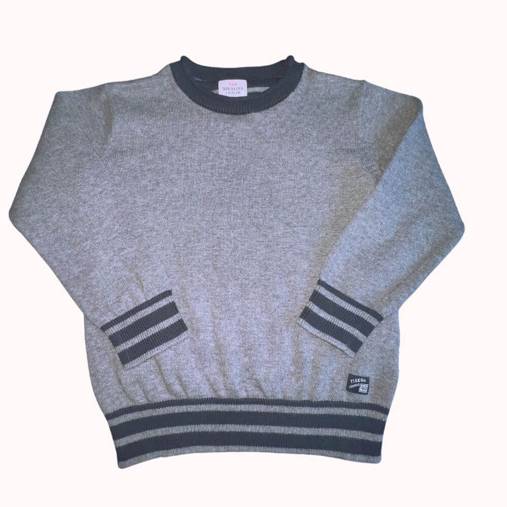 PULL GRIS- TAPE A L'OEIL- 4 ANS