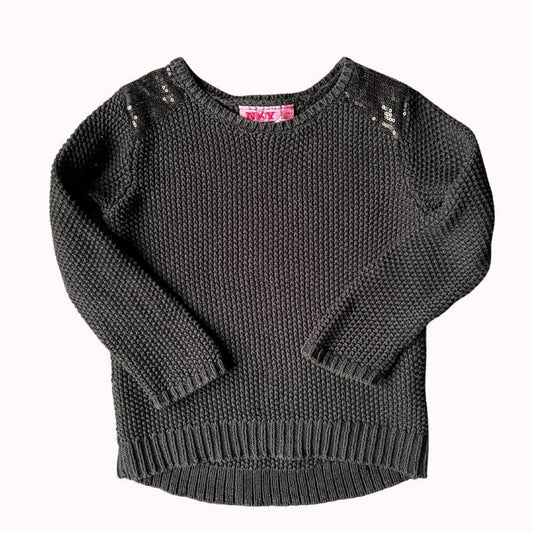 PULL NOIR AVEC PAILLETTES -NKY- 4 ANS