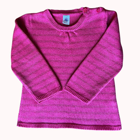 PULL ROSE -PETIT BATEAU- 3 ANS