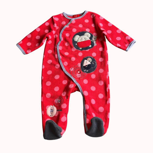 PYJAMA ROUGE TISSAIA 6 MOIS