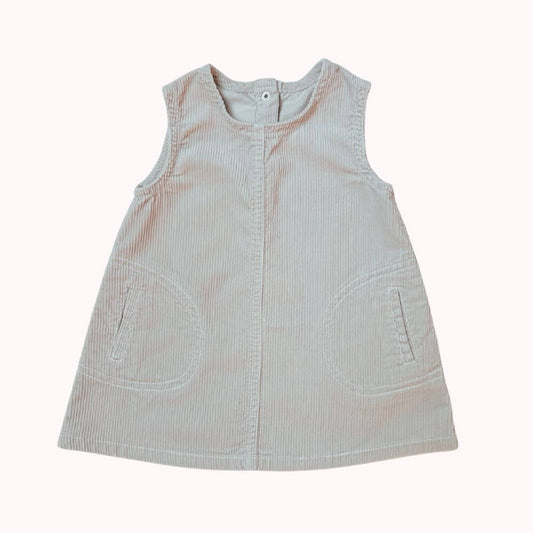 ROBE ECRUE EN VELOURS -TEX- 6 MOIS
