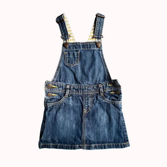 ROBE EN JEAN A BRETELLES-OKAÏDI- 5 ANS