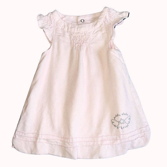 ROBE EN VELOURS ROSE-PETIT kIMBALOO-3 MOIS