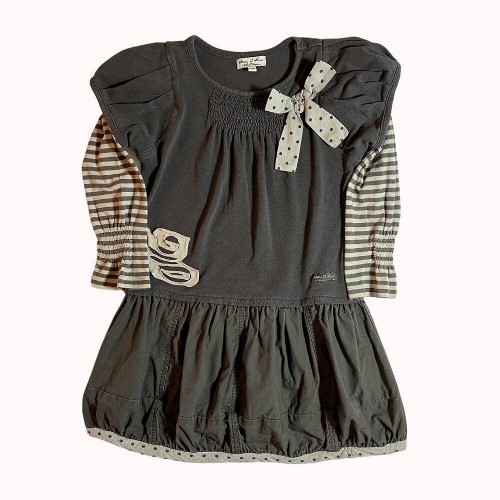 ROBE MARRON -ELIANE ET LENA- 4 ANS