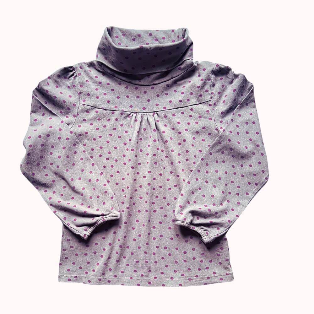 SOUS-PULL GRIS A POIS -VERBAUDET- 8 ANS