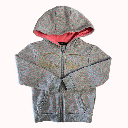 SWEAT GRIS A CAPUCHE - 4 ANS