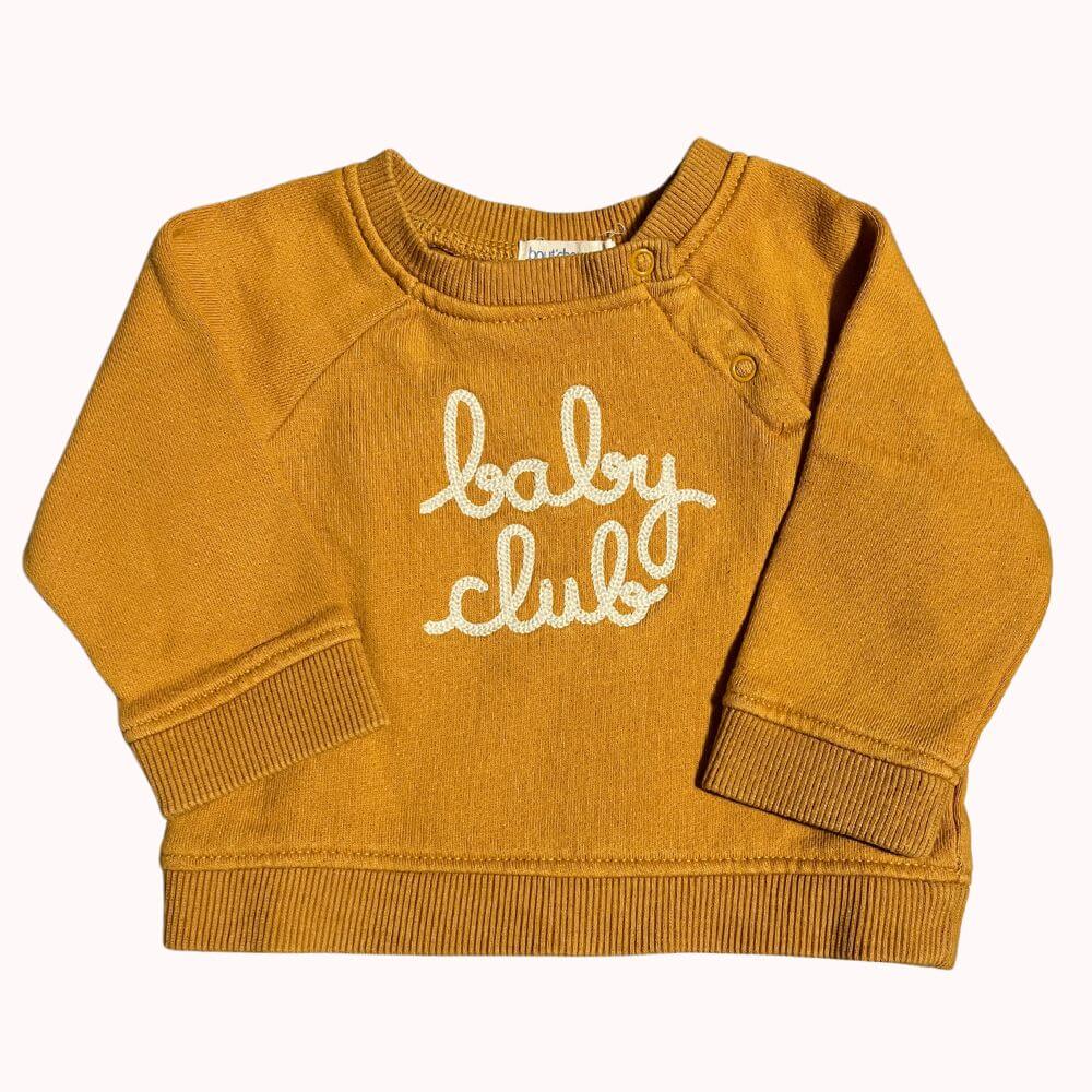 SWEAT OCRE JAUNE -BOUT'CHOU- 3 MOIS