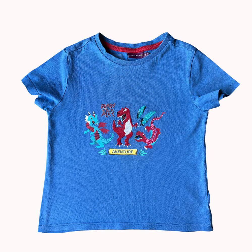 TEE-SHIRT BLEU -SEGENT MAJOR- 4 ANS