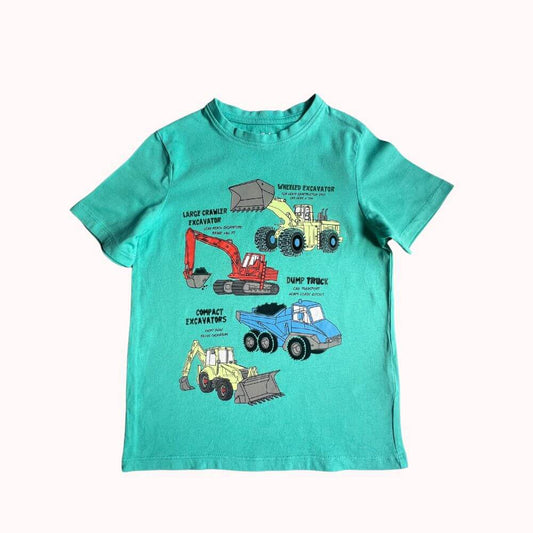 TEE-SHIRT VERT-C&A- 7 ANS