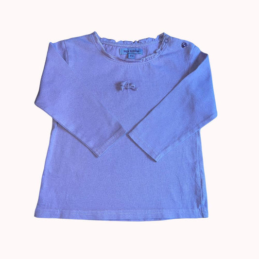 TEE-SHIRT MANCHES LONGUES VIEUX ROSE 12 MOIS