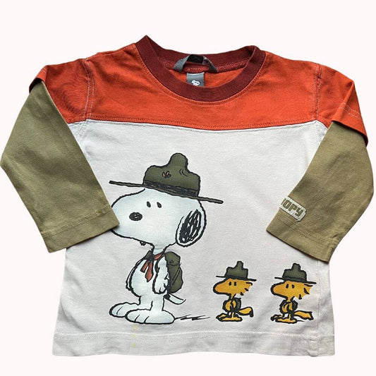 TEE-SHIRT MANCHES LONGUES -SNOOPY- H&M - 2 ANS