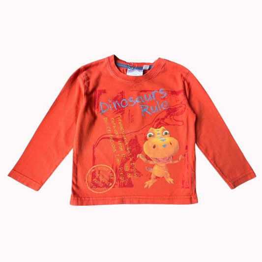 TEE-SHIRT MANCHES LONGUES MOTIFS DINOSAURE 3 ANS