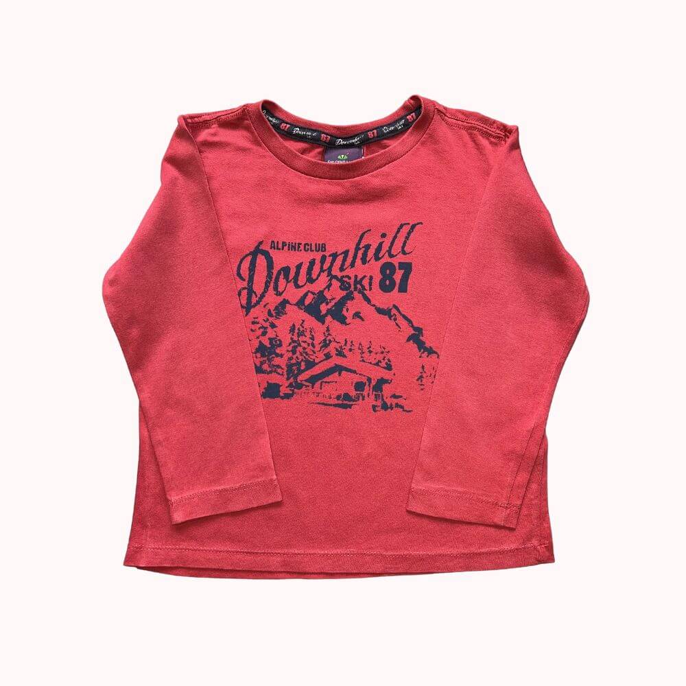 TEE-SHIRT MANCHE LONGUES ROUGE SERGENT MAJOR 4 ANS