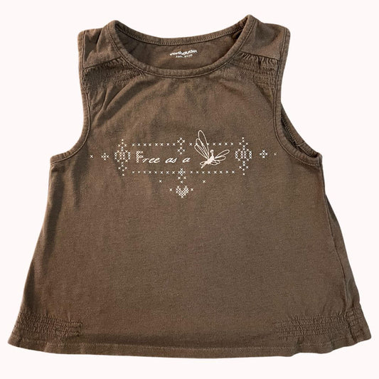 TEE-SHIRT MARRON SANS MANCHES -VERBAUDET- 3 ANS