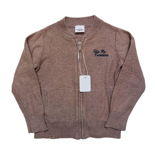 GILET BEIGE AVEC FERMETURE ZIPEE -TAPE A L'OEIL-2 ANS