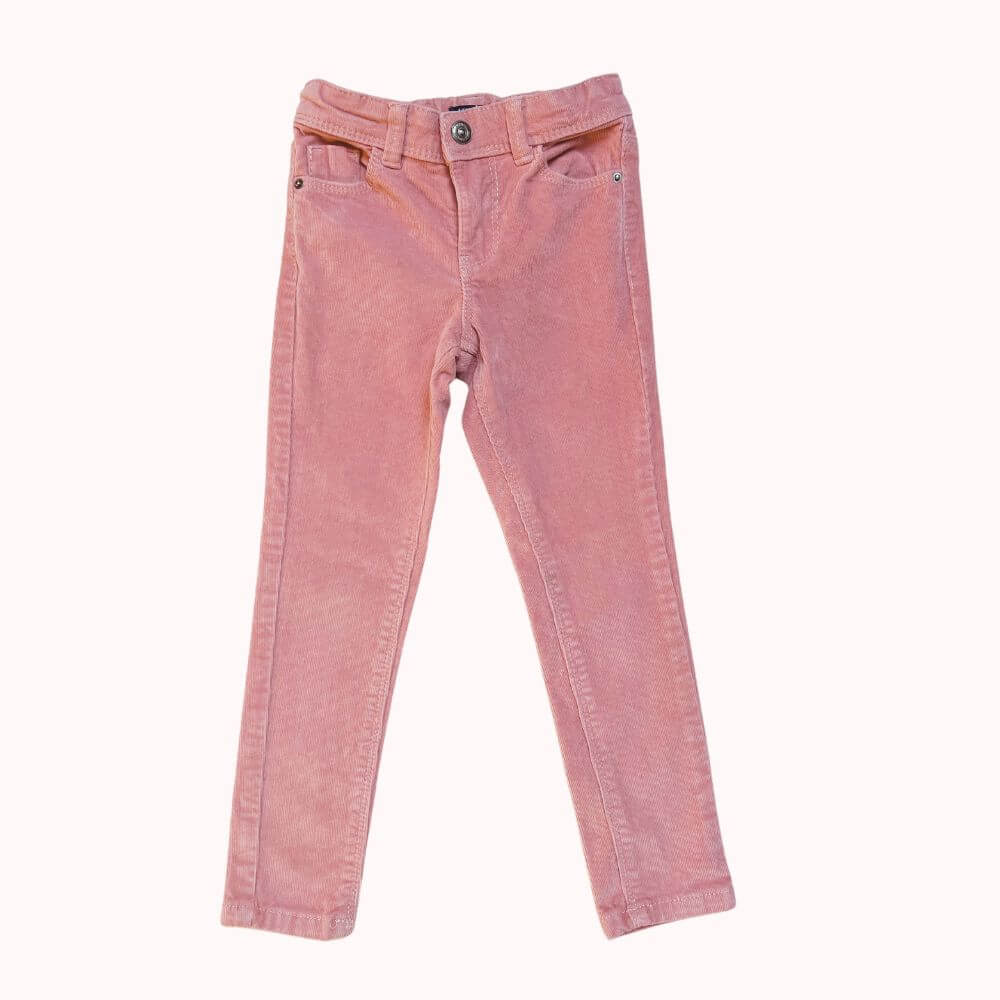 PANTALON ROSE SLIM EN VELOURS -KIABI- 4 ANS